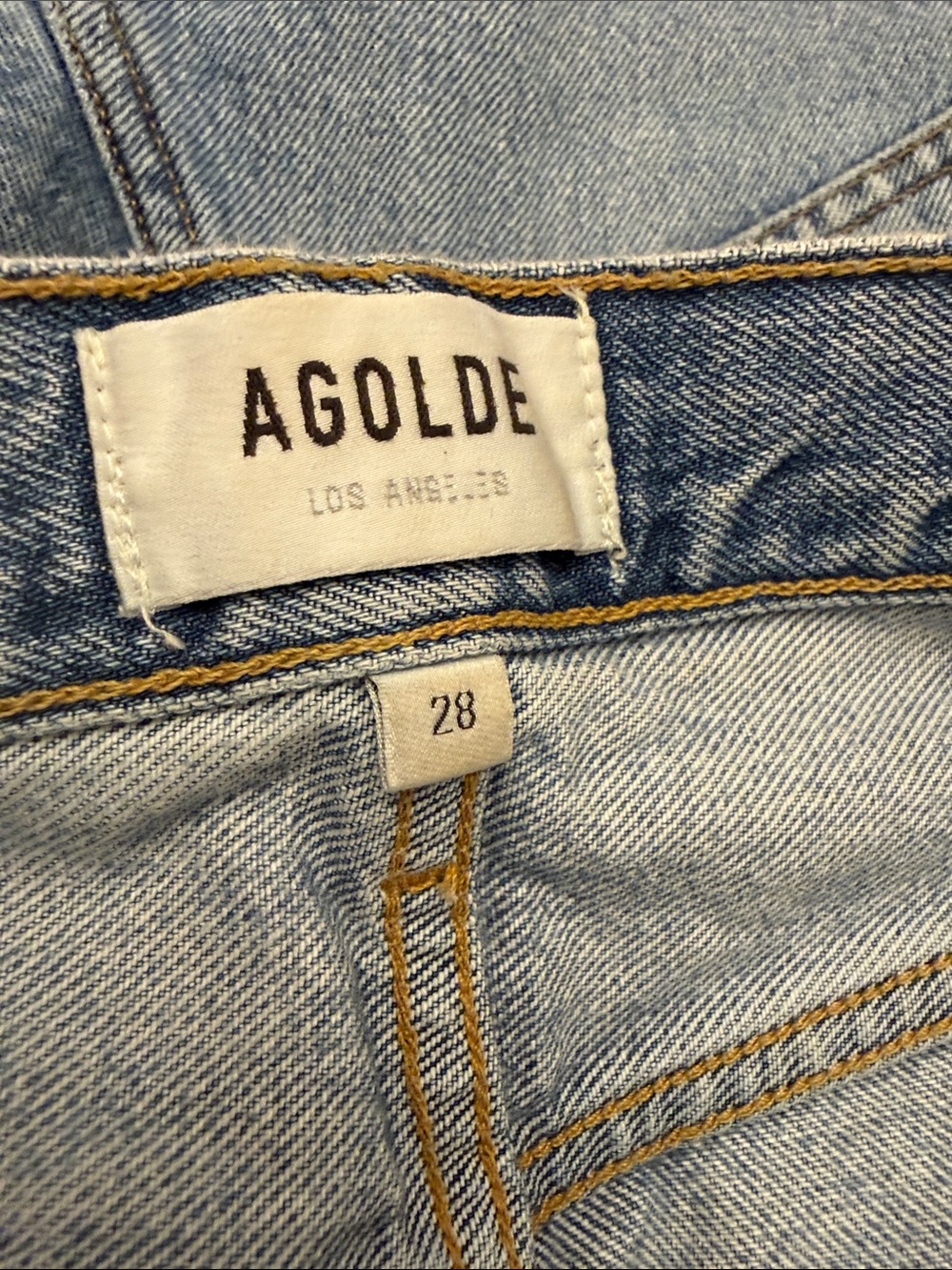 A Golde Lana Sway Light Wash jeans button fly raw hem size 28 - Picture 8 of 13